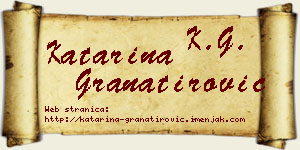 Katarina Granatirović vizit kartica